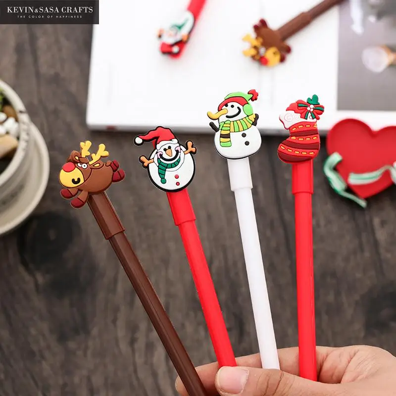 

New Gel Pen Christmas Pen Stationery Kawaii School Supplies Gel Ink Pen School Stationery Office Suppliers Pen Kids Gifts