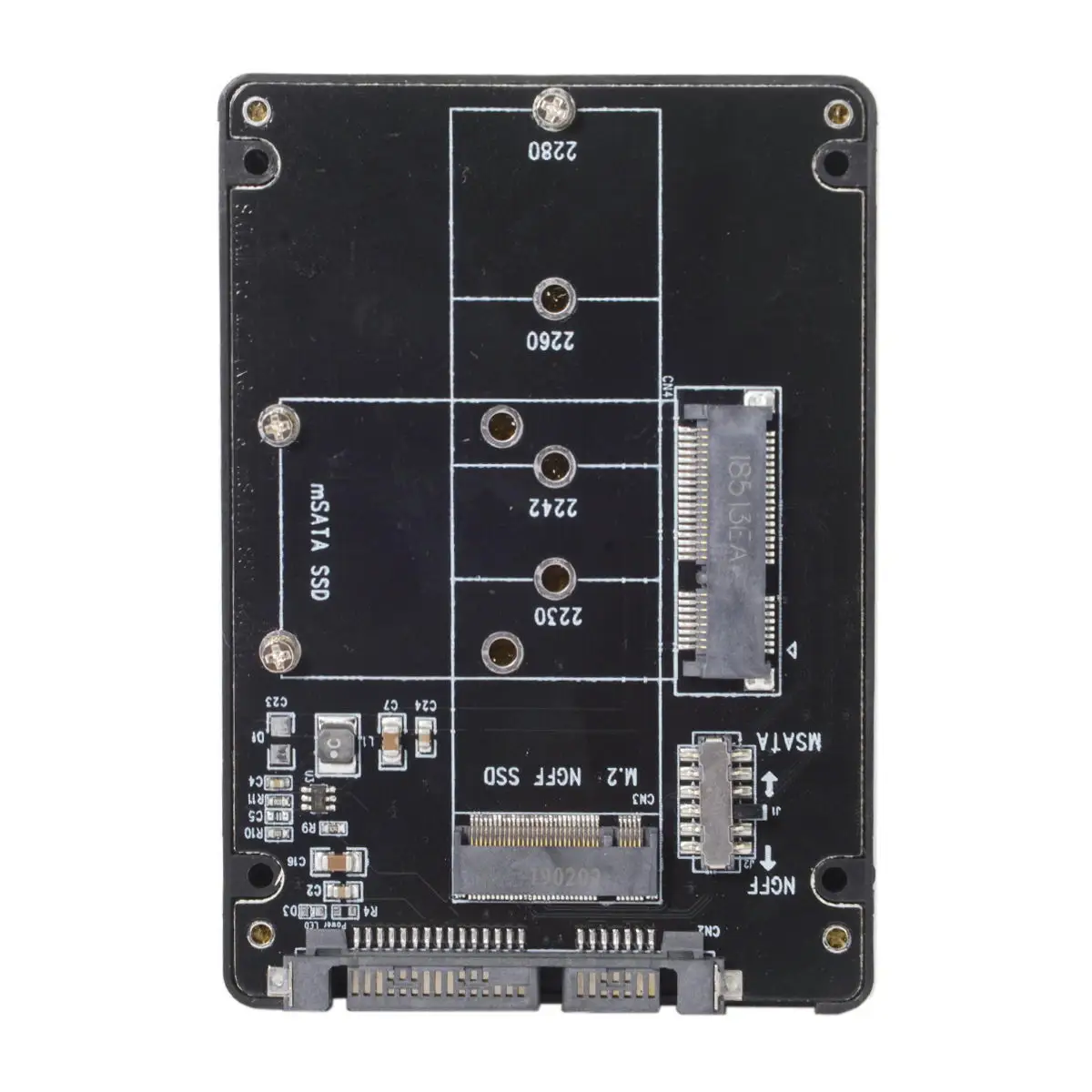 Комбо M.2 NGFF B-ключ и mSATA SSD SATA 3,0 адаптер конвертер корпус с коммутатором