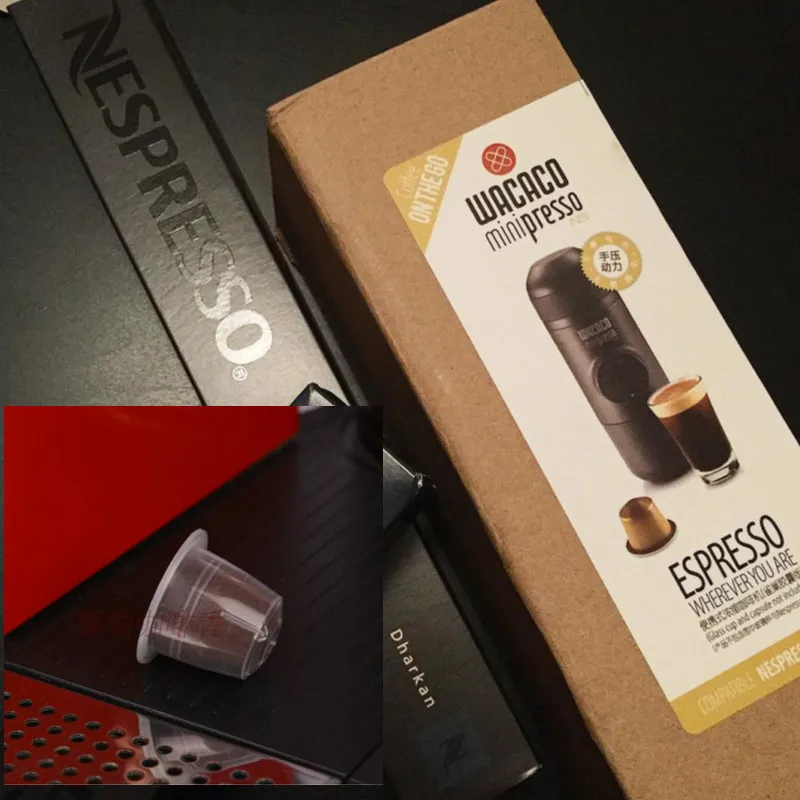 

Free Shipping 50 pieces of coffee empty capsule WACACO Minipresso NS Nespresso plastic cup filling