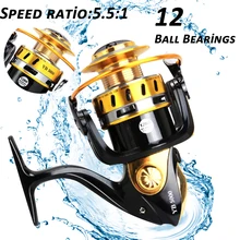 Yumoshi 12BB 5.5: 1 катушка рыболовная спиннинг reels feeder Shimano катушка Molinete рыбалка fishing reel катушка для спиннинга все для рыбалки фидер всё для рыбалки рыболовные снасти