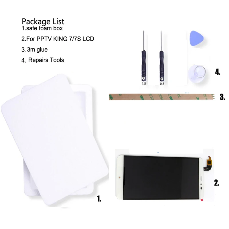 Сменный сенсорный ЖК экран для PPTV KING 7/7S 6 0 дюйма 2560x1440 пикселей|Экраны мобильных