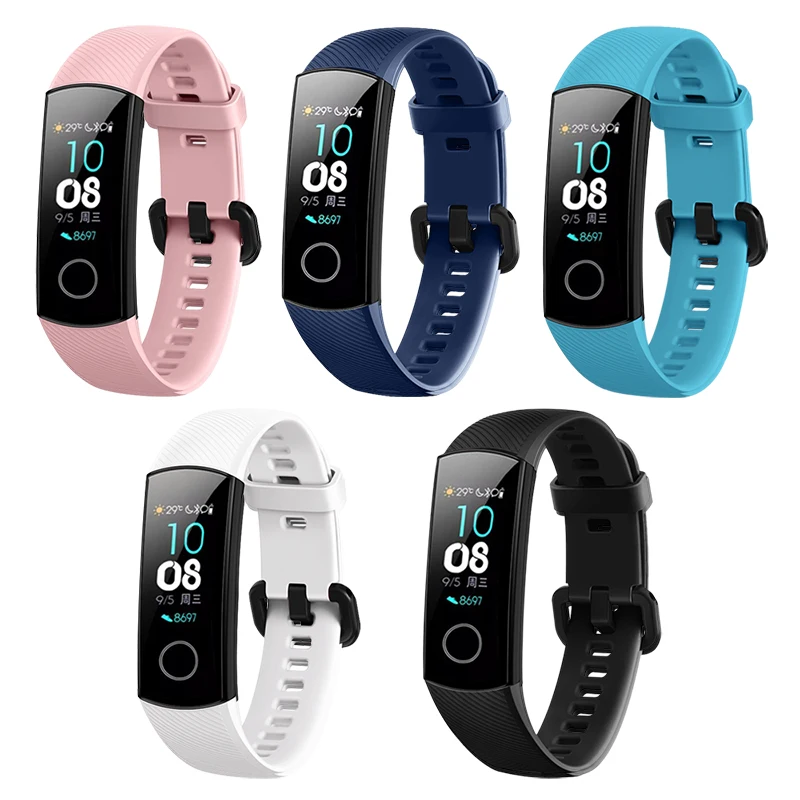 10 шт./партия сменный силиконовый ремешок для huawei Honor band 4 смарт браслет часов умный