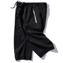 8XL летние мужские спортивные брюки, свободные Укороченные спортивные штаны, Мужские штаны для бега, повседневные тренировочные спортивные штаны, спортивные брюки, спортивная одежда