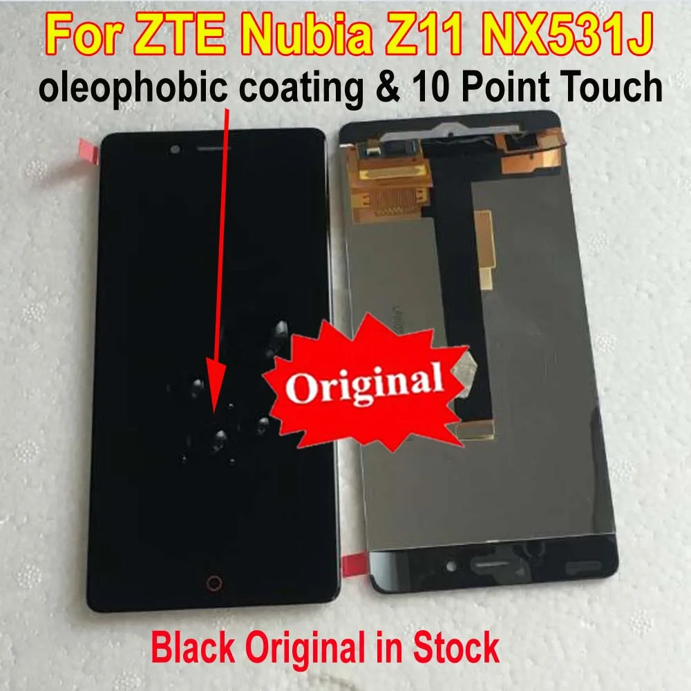 

Original 100% Working Well Sensor LCD Display Touch Screen Digitizer Assembly For ZTE Nubia Z11 NX531J Phone Panel Replacement