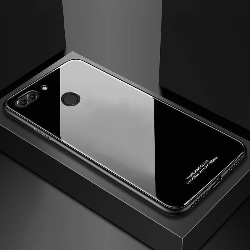 YUETUO роскошный ТПУ закаленное стекло зеркальная задняя крышка телефона etui coque cover
