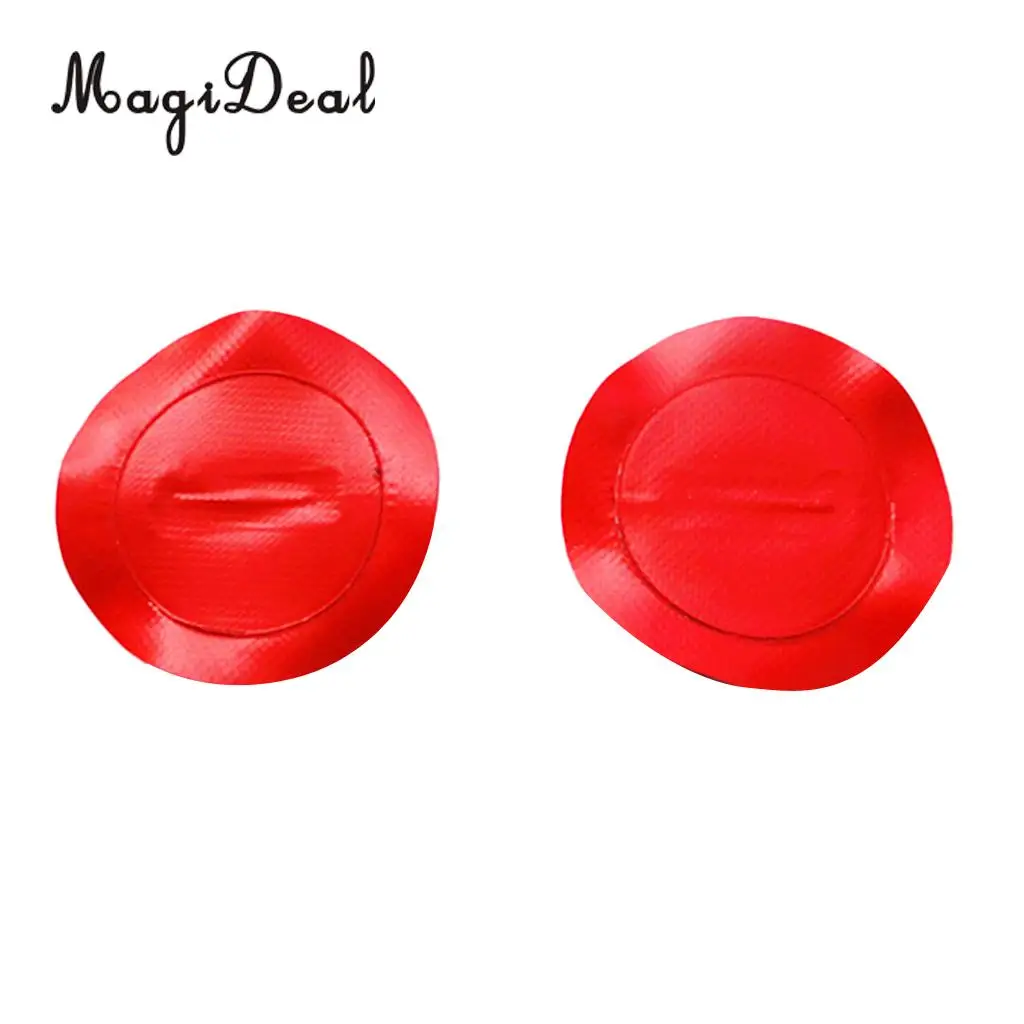 2 Pieces Red Replacement Kayak D-Ring Pad Patch for PVC Inflatable Boat Canoe SUP Surfboard Canoeing Rafting Accessories Red