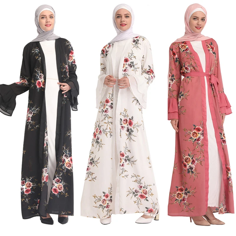 

Chiffon Abaya Turkey Hijab Muslim Dress Kaftan Dubai Abayas For Women Qatar Ramadan Caftan Marocain Jilbab Robe Islamic Clothing
