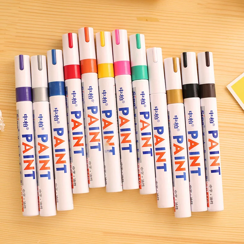 Markers Paint Marker For Sharpie 12 Colors Tyre Permanent Paint Pen