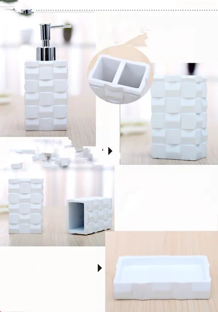 Online Black White Mosaic Bathroom Set High Quany Product Black White Mosaic Bathroom Set High Quany Product Ceramic 4 Piece Accessories