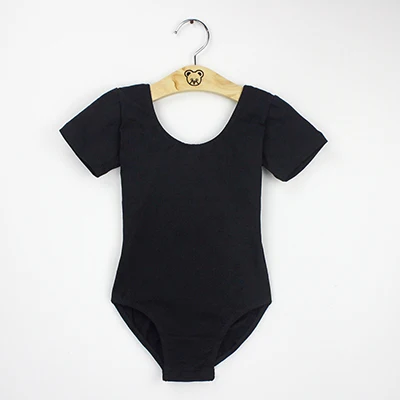 Girls Ballet Leotards High Quality Ballet Bodysuit Teen Soft Lining Dancewear Kids Nylon Short Sleeve Gymnastics Leotards black short sleeve