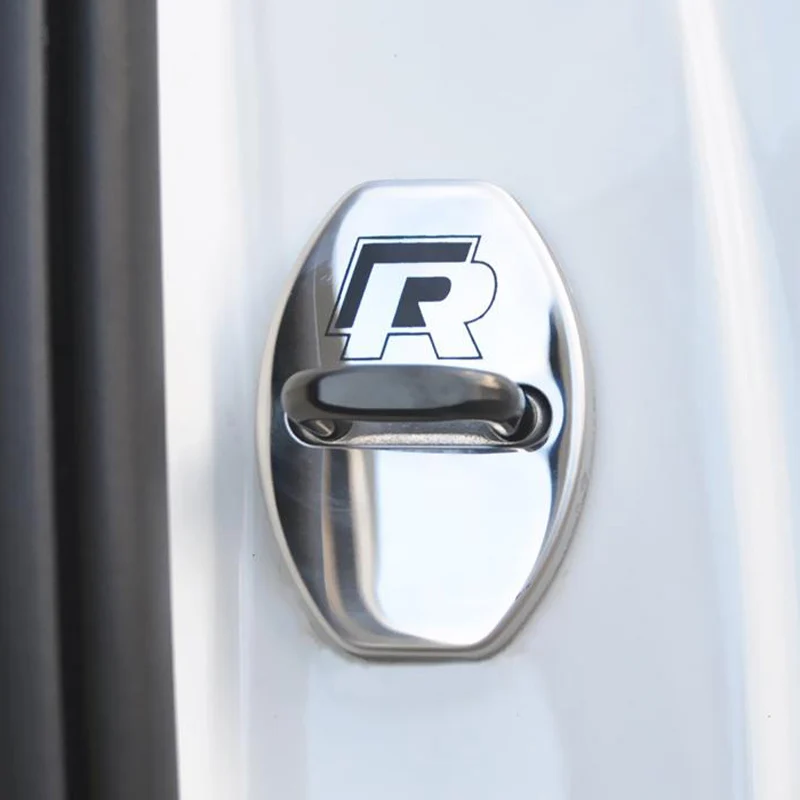 Stainless Steel Car Covers Door Lock Cover Protector For VW Volkswagen