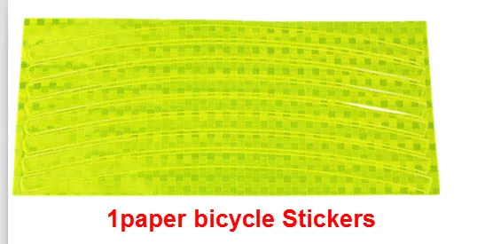 8 шт./бумажные наклейки для велосипеда велосипедный отражатель для велоспорта светоотражающие защитные колеса наклейка на обод ленты аксессуары для велосипеда безопаснее velo - Цвет: Z300PY1yellow