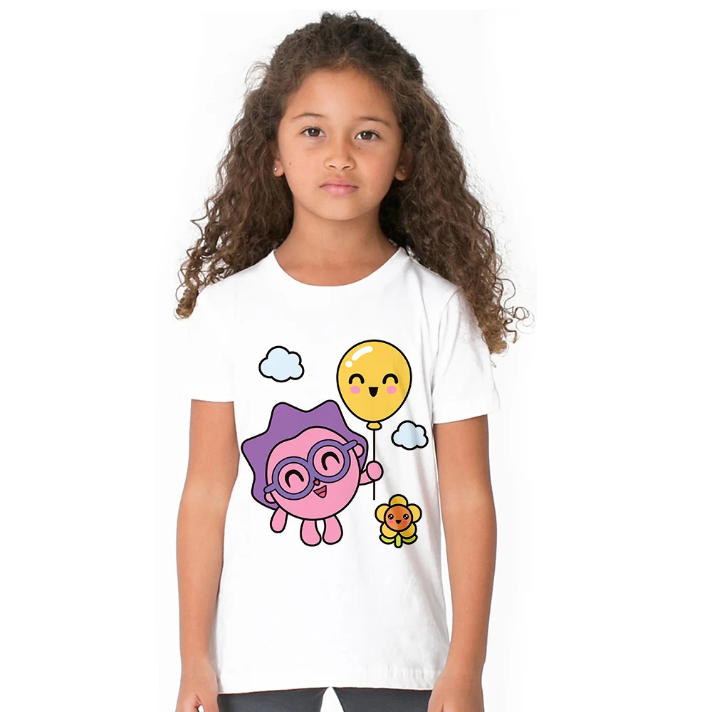 

Cartoon Malyshariki Smeshariki Kikoriki Kids T Shirt girl Animals Rabbit Deer Pig Sheep Baby T-shirt Toddler Summer girl Clothes