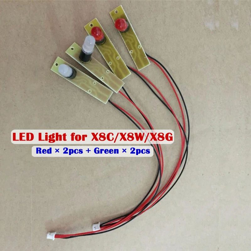 For Syma X8 X8C X8W X8G RC Quadcopter Night Flight LED Light 2 Red + Green Spare Parts | Игрушки и хобби