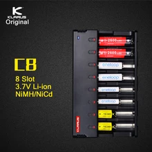 Оригинал Кларус C8 8 Слотов Интеллектуальное Зарядное Устройство с 5 В USB выходная Мощность Банк Функция для C AA AAA 18650 26650 14500 и т. д.