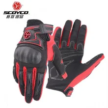2017 New summer SCOYCO motorcycle shell gloves Outdoor riding rider motorbike glove Ventilation breathable Black red blue colors