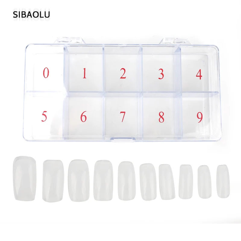 Sibaolu Высокое качество Поддельные Nail Art 500 шт./1000 шт. и 1 коробка накладные ногти