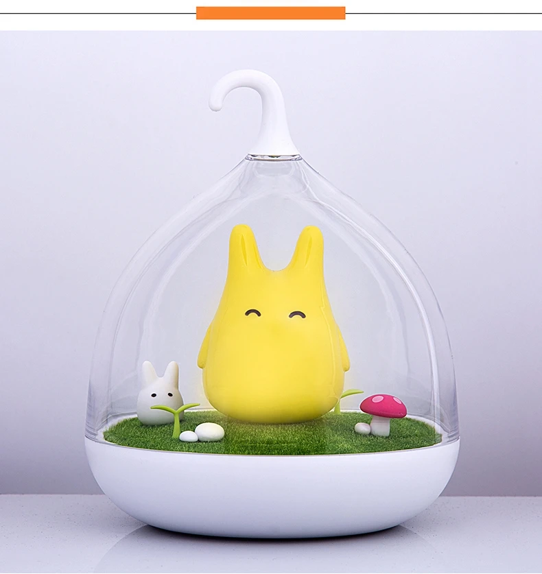 Sensor de Vibração Sensível ao Toque Totoro do Quarto do Bebê Lâmpada de Mesa Birdcage Night Light Nightlight Usb Portátil Recarregável Noite Led 19 Totoro Do Quarto Do Bebê Lâmpada De Mesa Noite