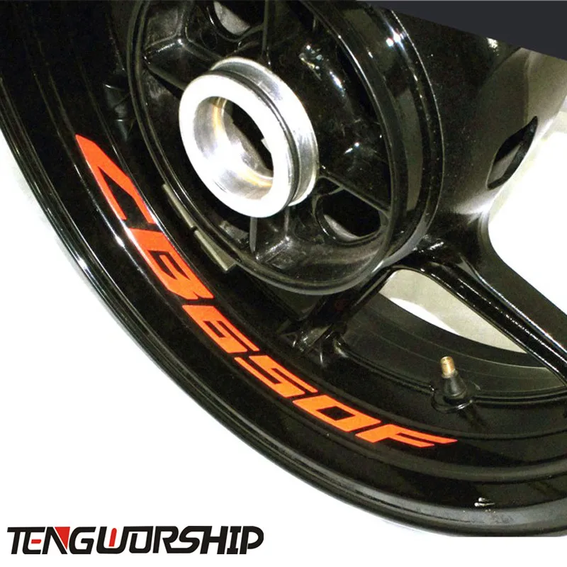 

Teng Worship 8 X CUSTOM INNER RIM DECALS WHEEL Reflective STICKERS STRIPES FIT HONDA CB650F CB 650 F CB 650F
