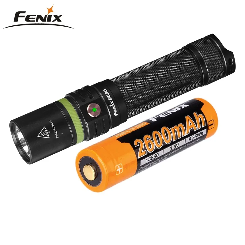 

Fenix UC30 Cree XP-L HI V3 LED Flashlight 1000 lumens Micro-USB charginge Camping Torch with 2600mAh 18650 battery