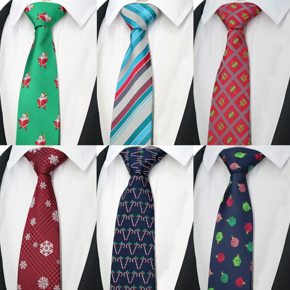

XMAS Adult Classic Mens Ties 100% Silk Christmas Tie Jacquard Woven Necktie Man Accessories Neck Tie prom Wedding Party Gift