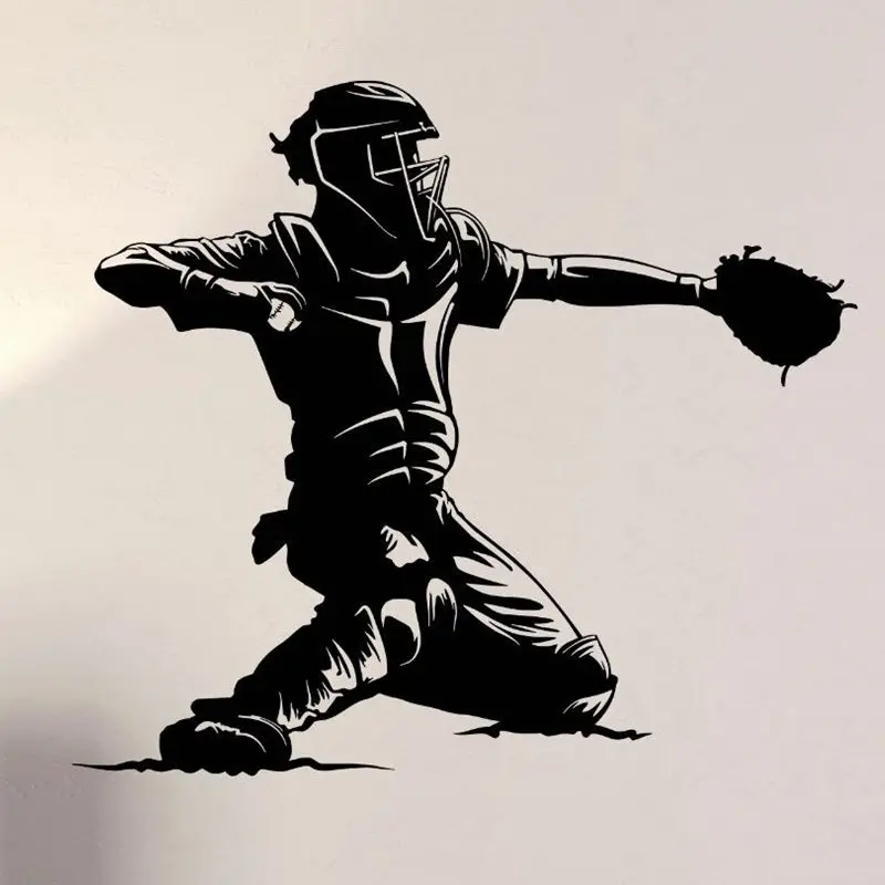 Dctal Baseball Car Windows Sticker Sports Decal Posters Vinyl Wall Decals Pegatina Decor Mural Baseball Sticker