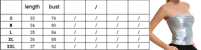 Сексуальная Блестящая серебряная голографическая укороченная майка, Топ без бретелек, топ с высоким воротом, топ на бретелях, майка без рукавов, жилеты