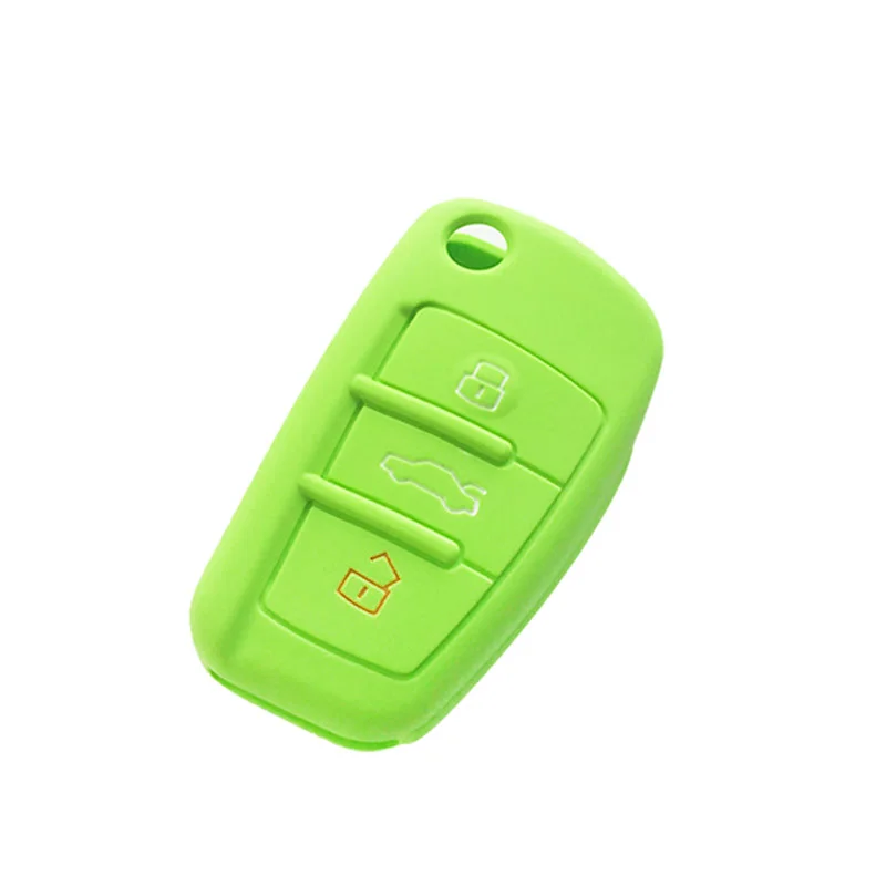 Чехол для автомобильного ключа, силиконовый флип-ключ, дистанционный держатель, чехол, брелок для AUDI A2 A3 A4 A6 Q7 R8 88 XR657