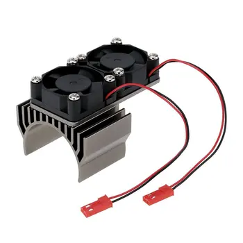 7019モーターヒートシンク2冷却ファン用1/10 hsp rcカー540/550 3650モーター