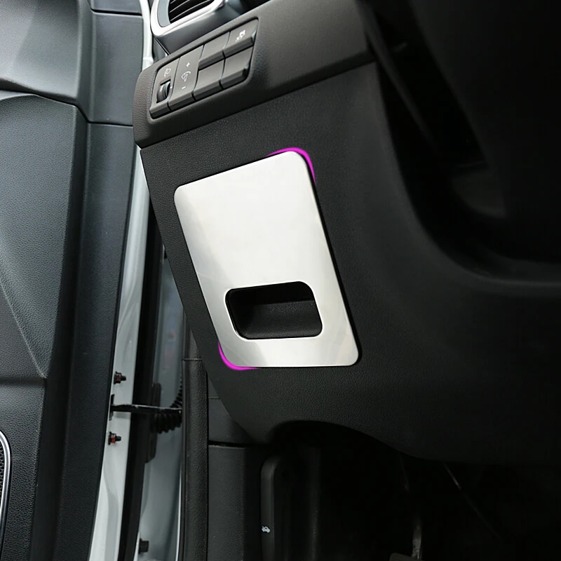 

For KIA Sportage 4 QL KX5 2016 2017 2018 Car Master driver Storage box Cover Trim Stainless steel auto accessories car styling