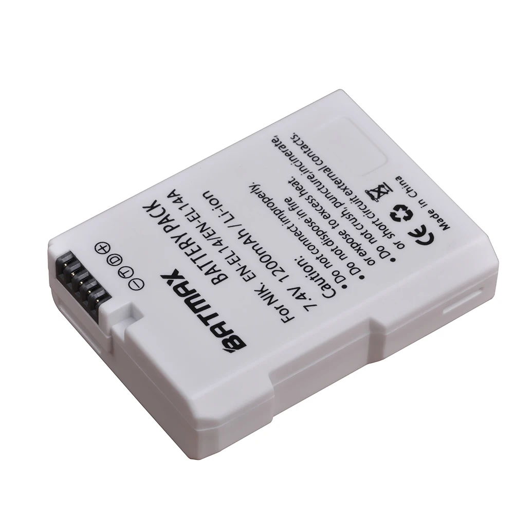 1 шт. 1200 мАч EN EL14A EL14 батарея + ультра тонкий LED USB двойное зарядное устройство для