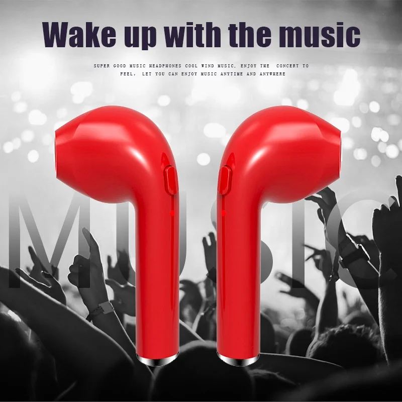 

Bluetooth Earphone Earbuds Wireless Headset Neckband Double Twins Stereo Music Headphone For ipad iPhone se 6 i7 Xiaomi Samsung