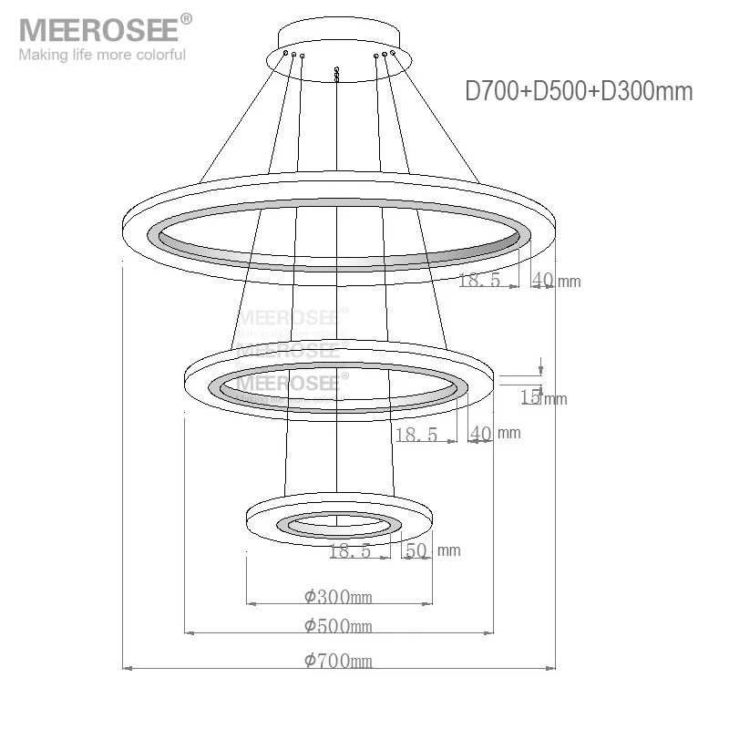 5057W Modern Chandelier Acrylic LED light fixture decorative indoor lighting office dinning room pendant light lamp Lustre (17)