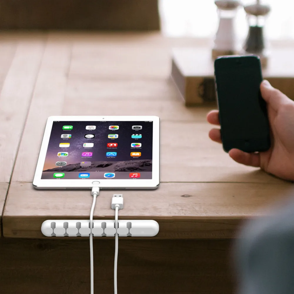 CBS Cable Winder Earphone USB Cable Organizer Wire Storage Cord Management Silicone Charger Cable Holder Clips for Mouse, MP4 CBS Cable Winder Earphone USB Cable Organizer Wire Storage Cord Management Silicone Charger Cable Holder Clips for Mouse, MP4