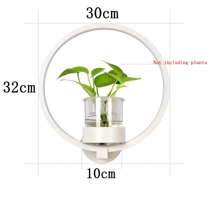 Скандинавские креативные растения, современный минималистичный скандинавский настенный светильник из кованого железа, настенный светильник для спальни, прикроватная тумбочка для балкона, прохода, украшение для цветов - Цвет абажура: white1