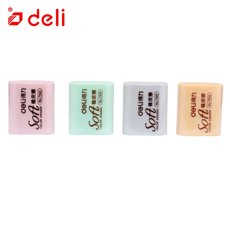 

Deli 4PCS Pencil Erasers Student Accessories Soft Sketch Drawing Eraser for Artist Stationery School & Office Supplies 4 Colors