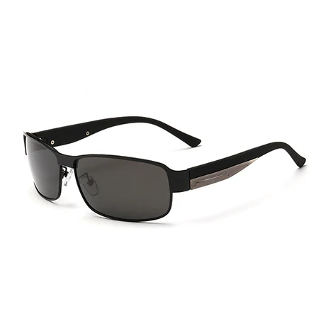 Jaxin Модные прямоугольные солнцезащитные очки Для мужчин личность тенденция, поляризованные солнцезащитные очки, очки для использования Для мужчин на открытом воздухе очки для путешествия UV400 oculos gafas - Цвет линз: Черный