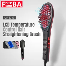 Щетка для волос быстрый выпрямитель для волос ЖК-расческа для волос электрическая щетка расческа Утюги Авто Утюг прямой керамический гребень для волос Инструменты для укладки