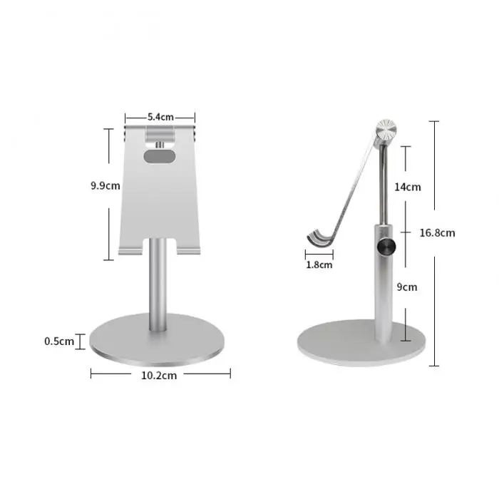 Phone Stand Tablet Holder Adjustable Aluminum Alloy Desk Stand for Smartphones Tablets NK-Shopping