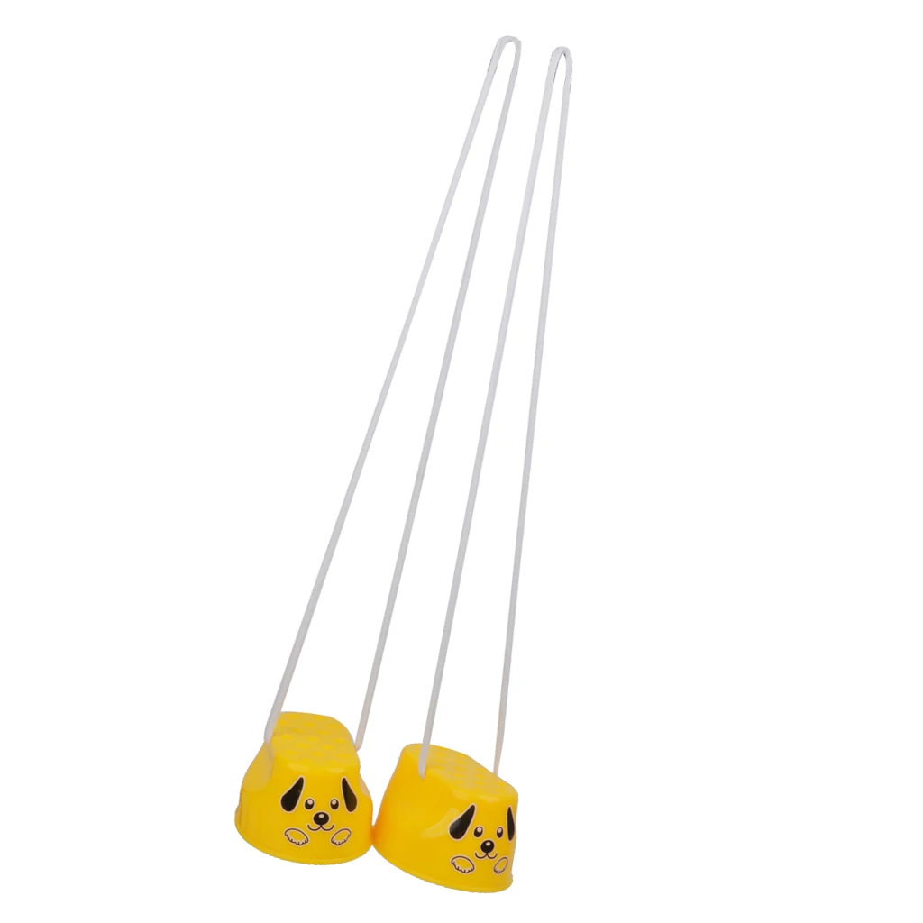 Kids Balance Training Toy 1 Pair Smile Foot Stilt Cute Dog Pattern Exercise Outdoor Indoor Playing Tool
