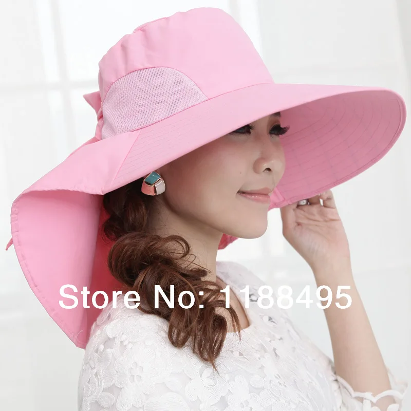 Quick drying waterproof summer sun hat lady sun hat large brimmed hat