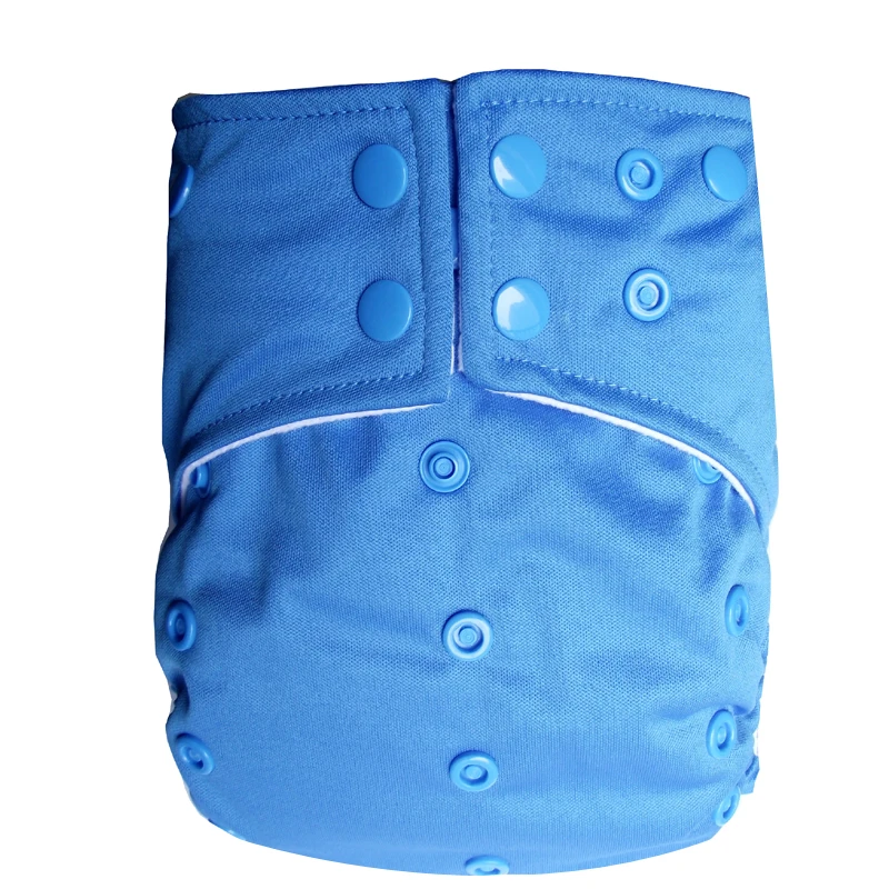 

Plain Color Double Gusset Cloth Baby Nappies Reusable Washable Baby Cloth Diaper