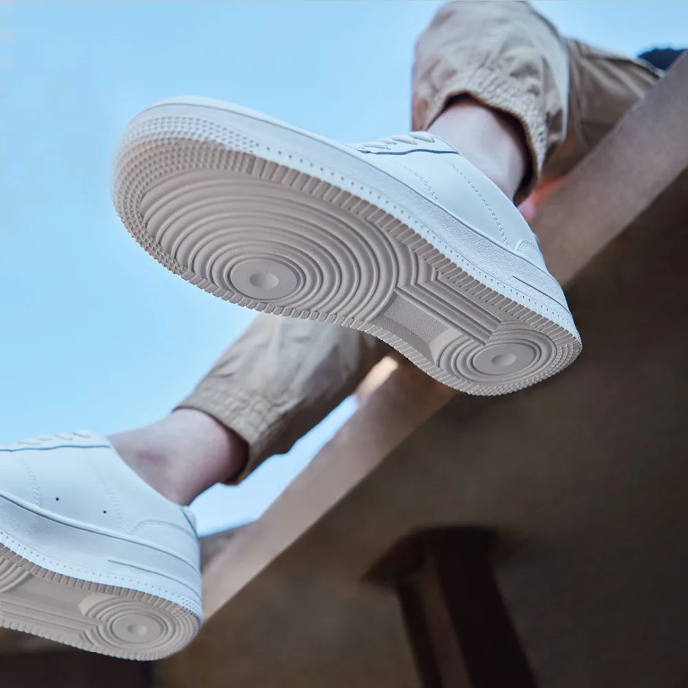 Xiaomi 90 весело Повседневное Для Мужчин's SkateboardingShoes Спорт на открытом воздухе спортивная обувь из воловьей кожи; нескользящая обувь на толстой подошве; туфли на плоской подошве для мужчин