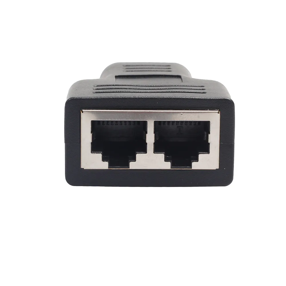 

RJ45 Splitter Adapter 1 to 2 Dual Female Port CAT 5/CAT 6 LAN Ethernet Socket Allow two computers to share high speed DSL 56#