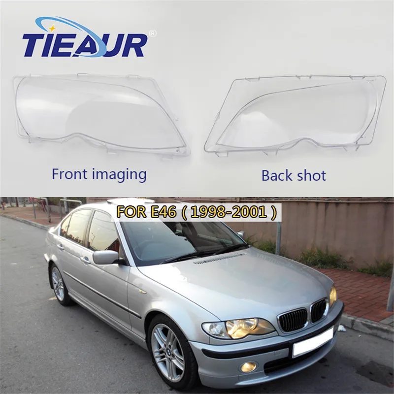

Front Headlight shell lens cover for 3 Series E46 316 318 320 323 325 4Doors Headlight lens cover 1998-2004 Right&Left