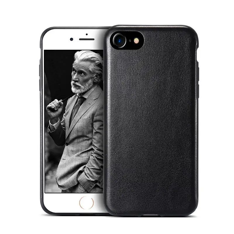 [Ретро кожа «Крейзи Хорс»] FLOVEME кожаный телефон чехол для iPhone 7 11 Pro Чехол для iPhone 6S 6 Plus X XS Max XR чехол Capa Coque - Цвет: Black