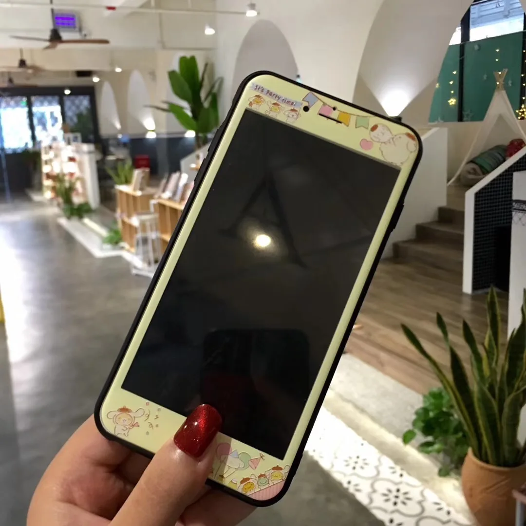 Закаленное стекло 9H для iPhone 7 6 6S 8 Plus Защитное экрана защитное с мультяшным