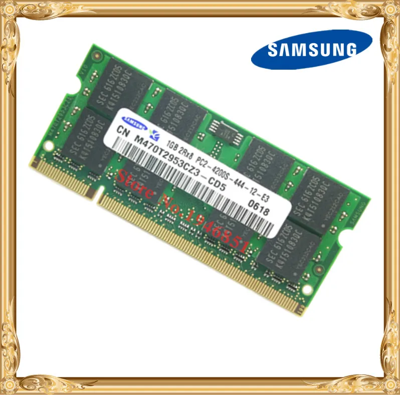 Память ноутбука Samsung 1GB 533MHz PC2 4200 DDR2 ноутбук RAM 533 4300 4200S 1G 200 контактный SO DIMM|pc2-4200