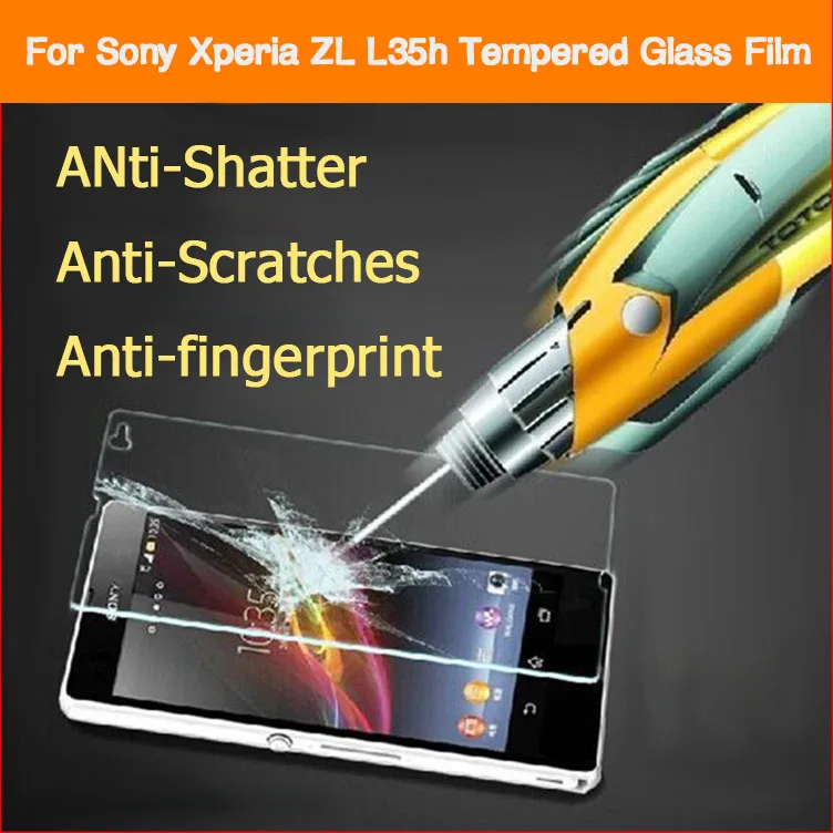 Высококачественная пленка из закаленного стекла для sony Xperia L C2104/ZL L35h стеклянная пленка для sony Xperia V LT25i/M C1904 Защитная пленка для экрана - Цвет: For Sony   L35h