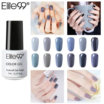 

Elite99 7ml Gray Series All 12 Colors Nail Gel Polish UV Lamp Needed Manicure Gel Soak Off Nail Extensions Nail Lacquer Polish